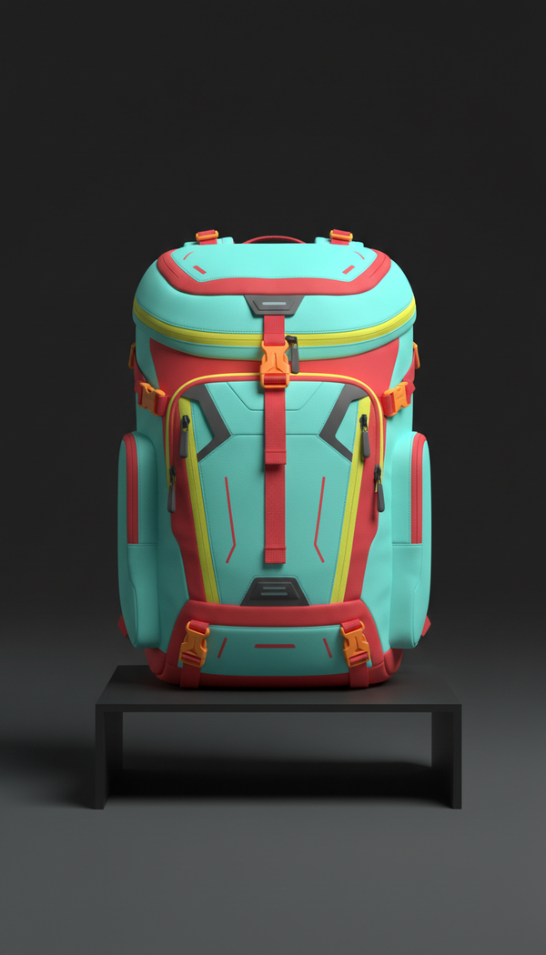 Convertible Trail Backpack in Electric Aqua